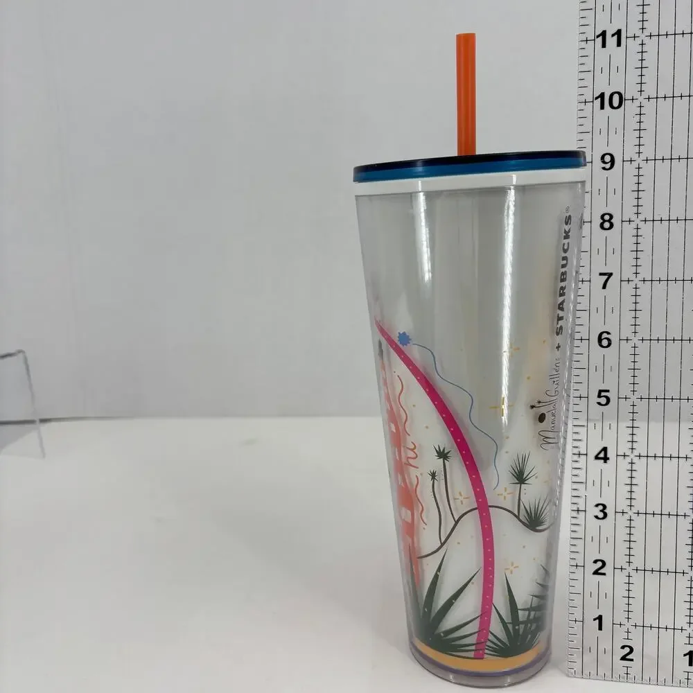 Starbucks x Manuela Guillen Tumbler Cup Venti 24 Oz with Lid‎ Straw